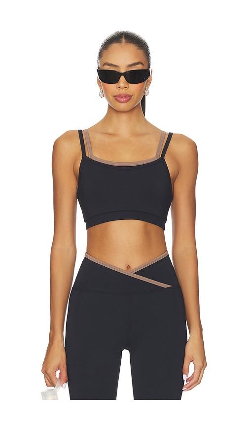 strut-this the rhodes sports bra in black.