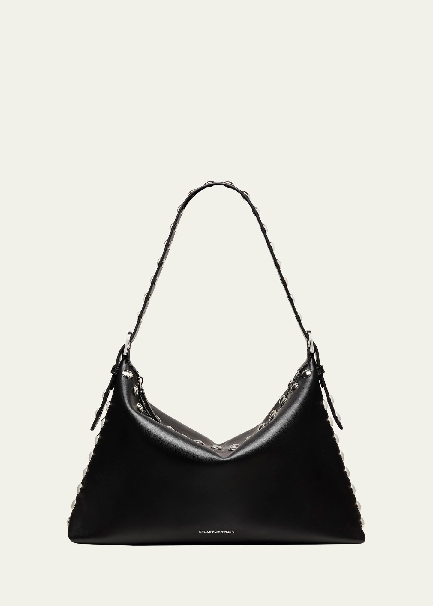 stuart studded leather shoulder bag