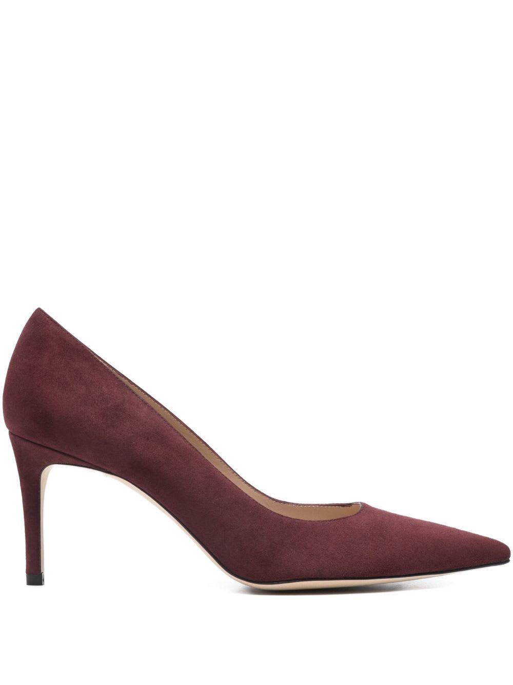 stuart weitzman antique purple suede heel pump