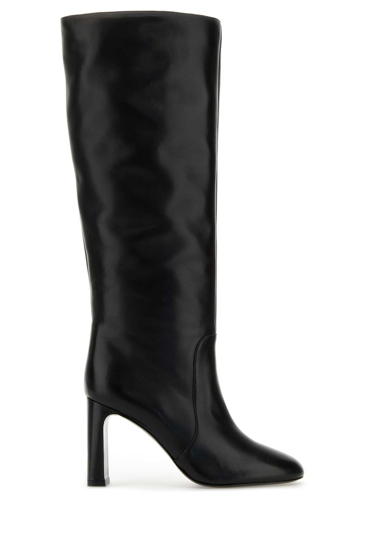 stuart weitzman black nappa leather babette boots