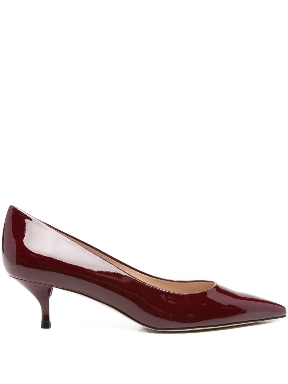 stuart weitzman bordeaux heeled décolleté