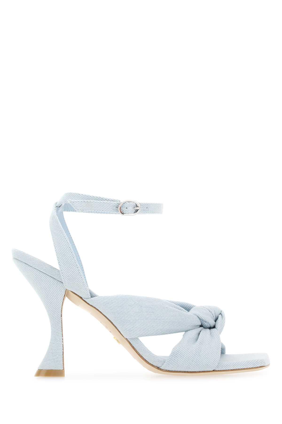stuart weitzman light-blue denim playa sandals