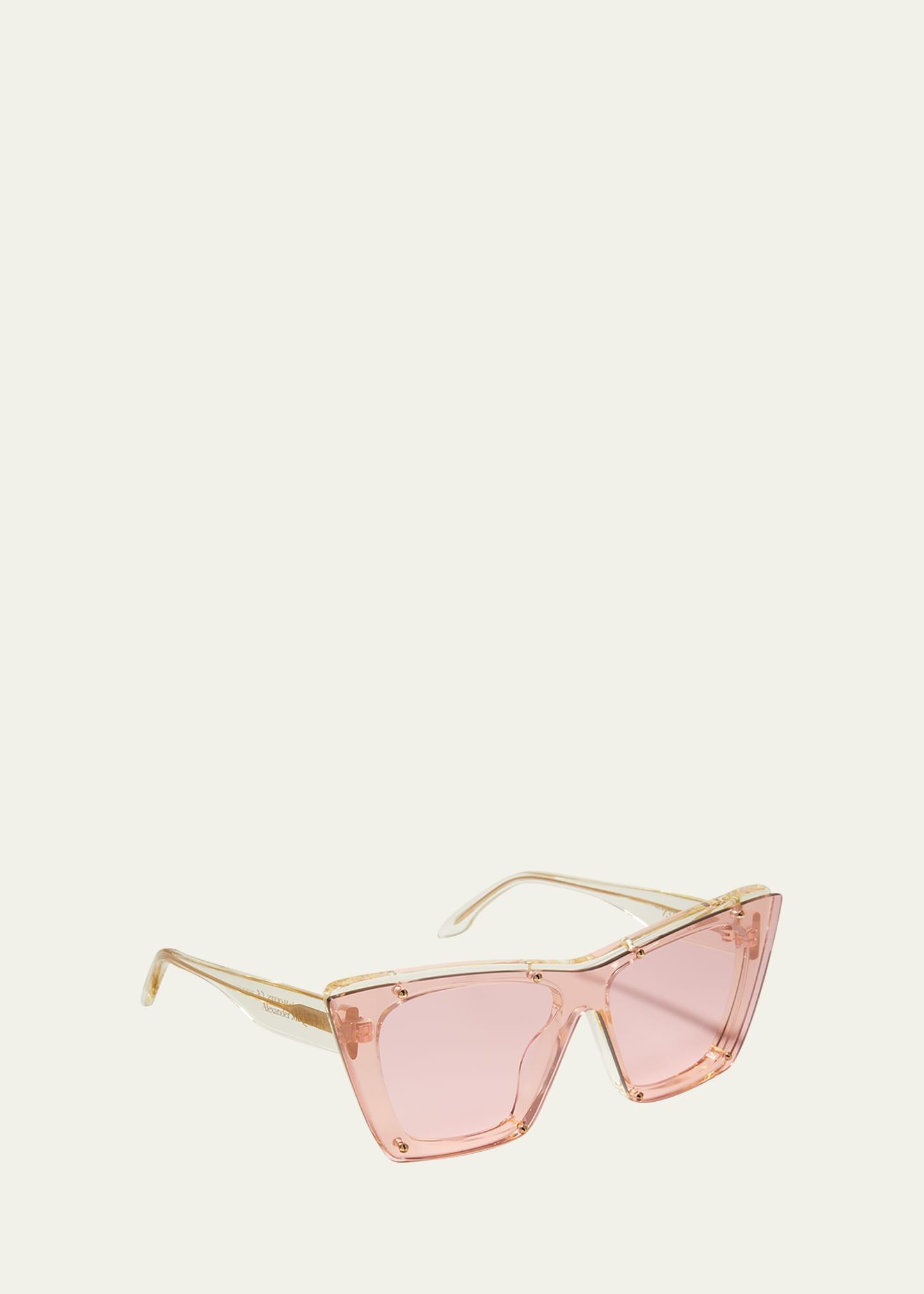 studded acetate cat-eye sunglasses
