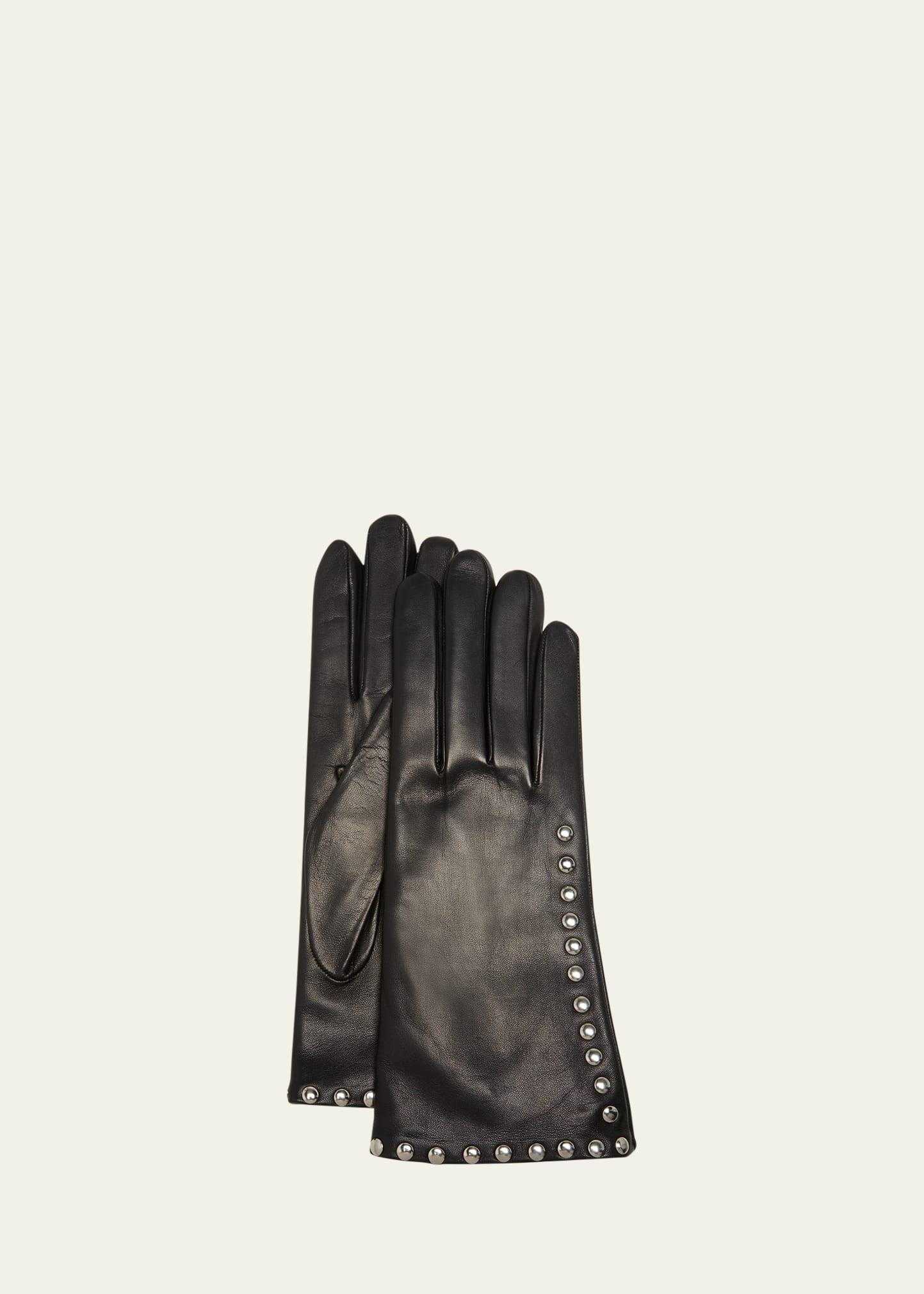 studded nappa leather gloves