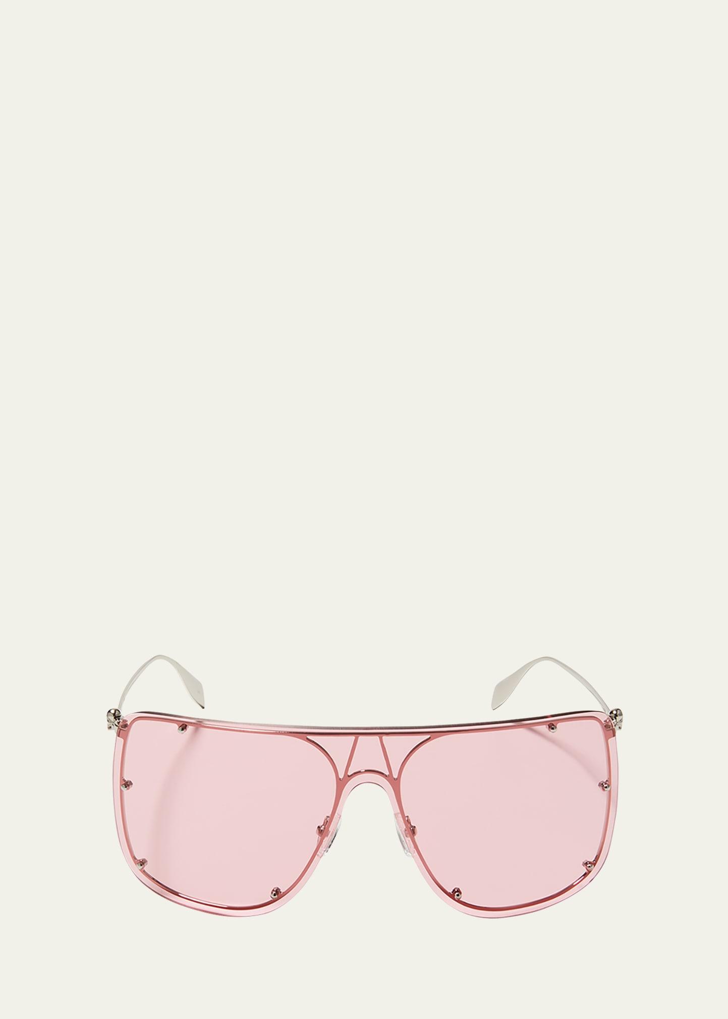 studded skull shield sunglasses