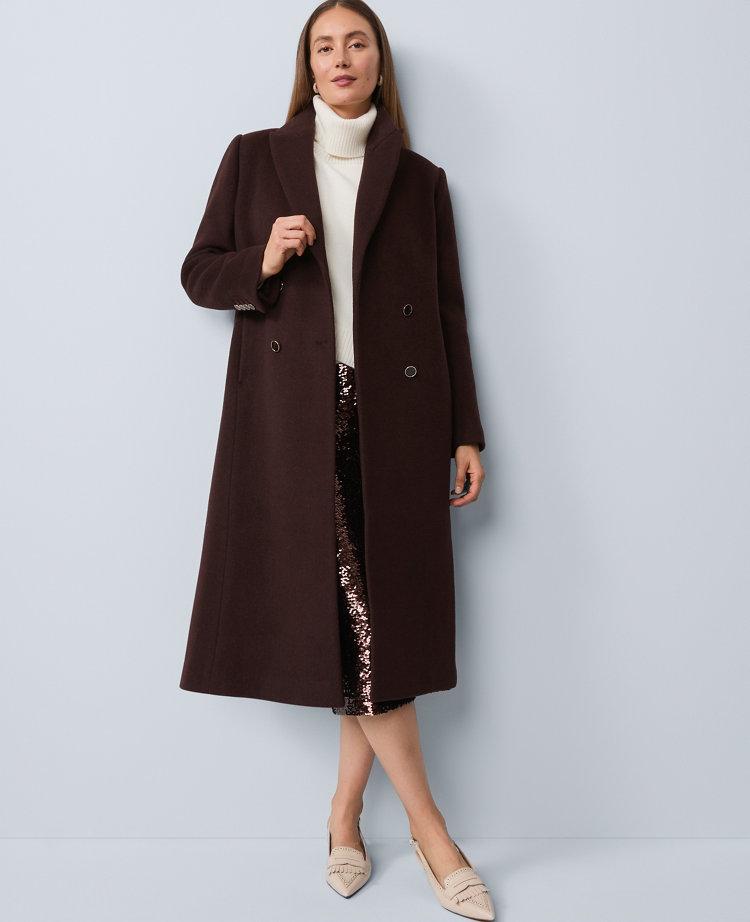 studio collection double breasted wool coat