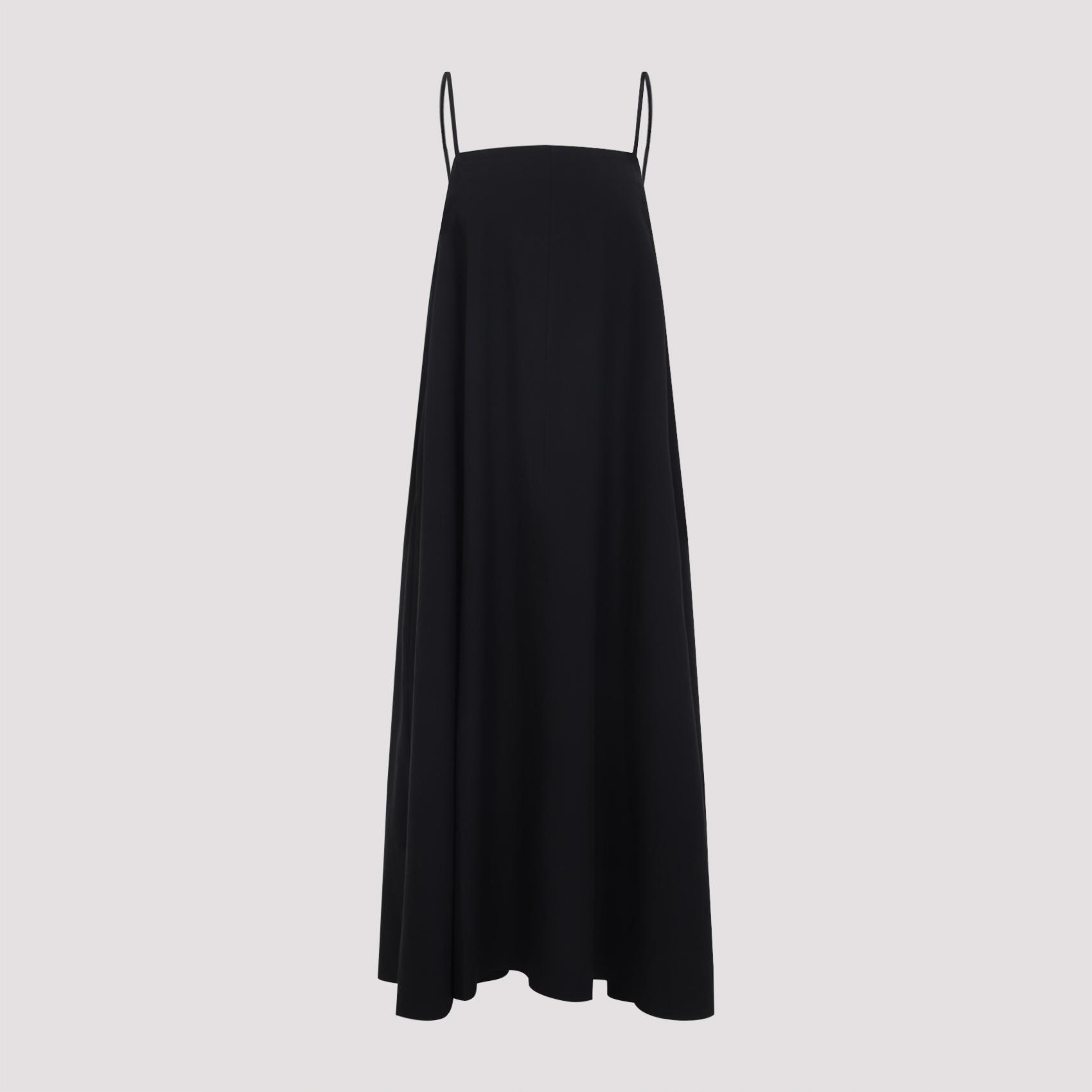 studio nicholson achille long dress black cotton - women