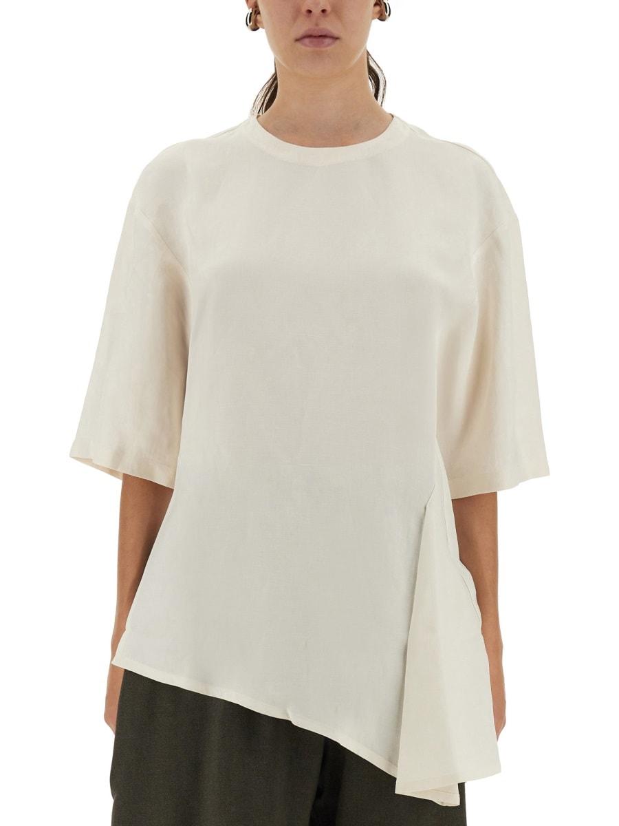 studio nicholson asymmetrical vichy t-shirt
