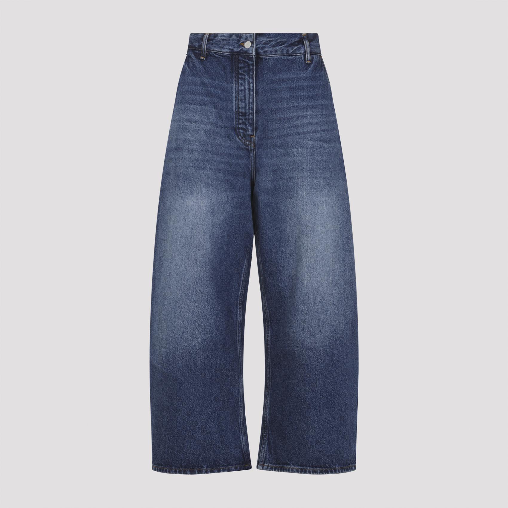 studio nicholson chalco jeans blue cotton pant - women
