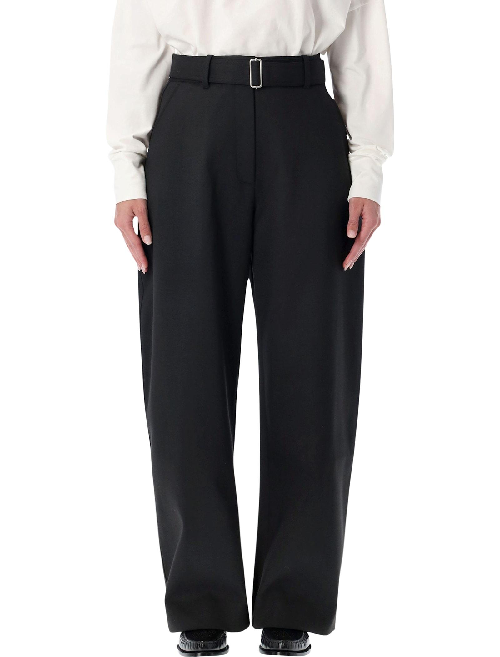 studio nicholson doring compact viscose pants with belt