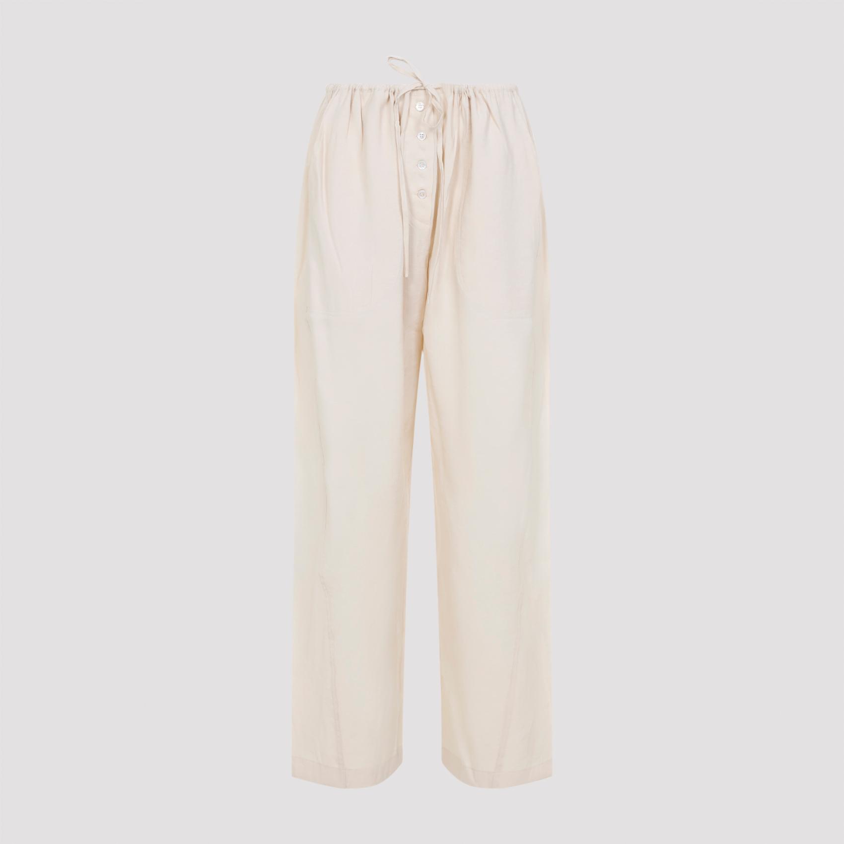 studio nicholson hera draw cord pants nude & neutrals modal fsc polyester - women