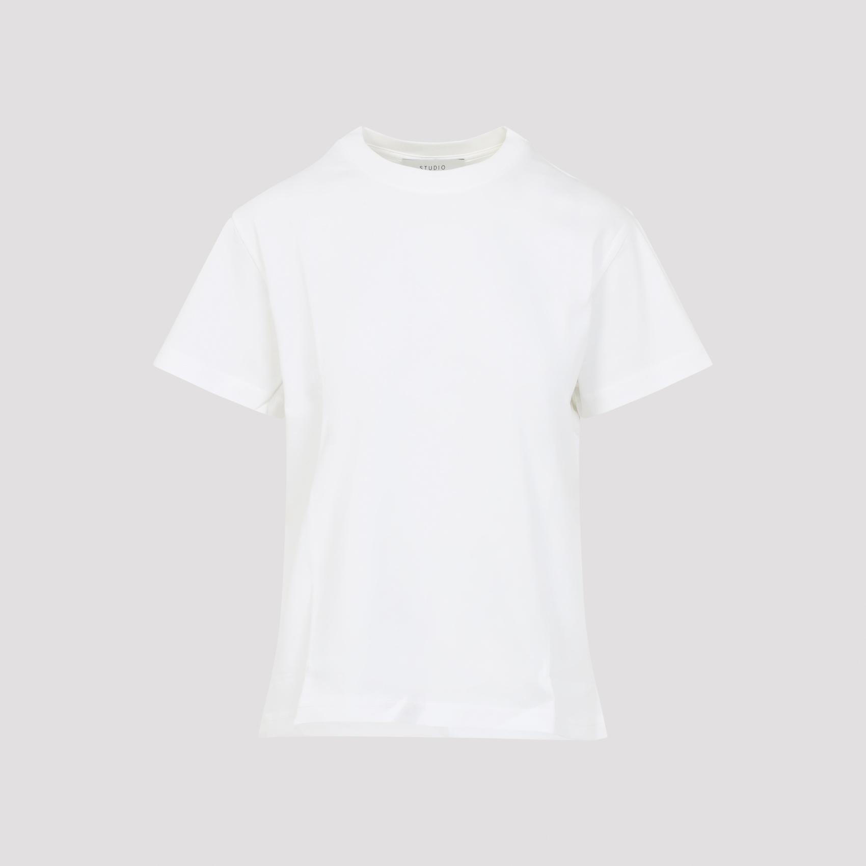 studio nicholson marine t-shirt white cotton tshirt - women