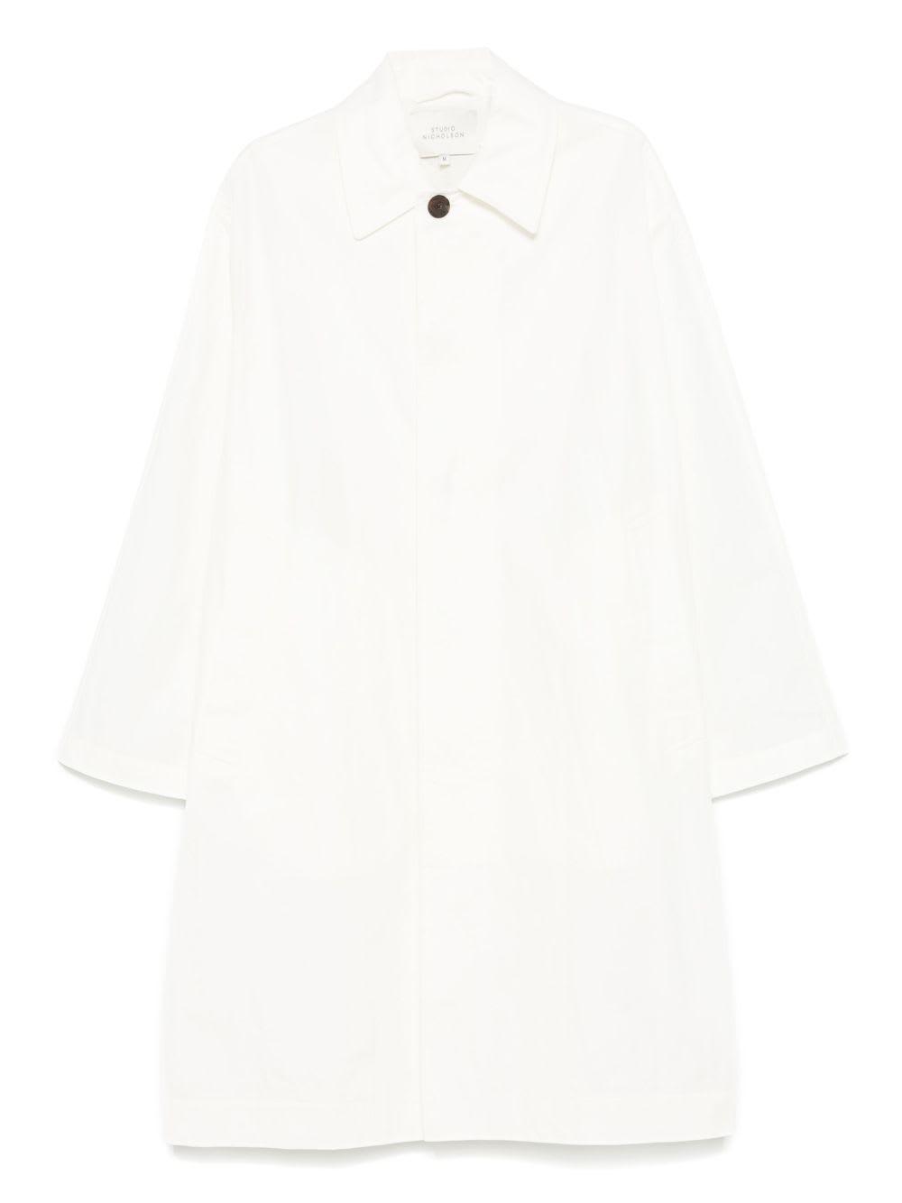 studio nicholson nylon and cotton blend coat