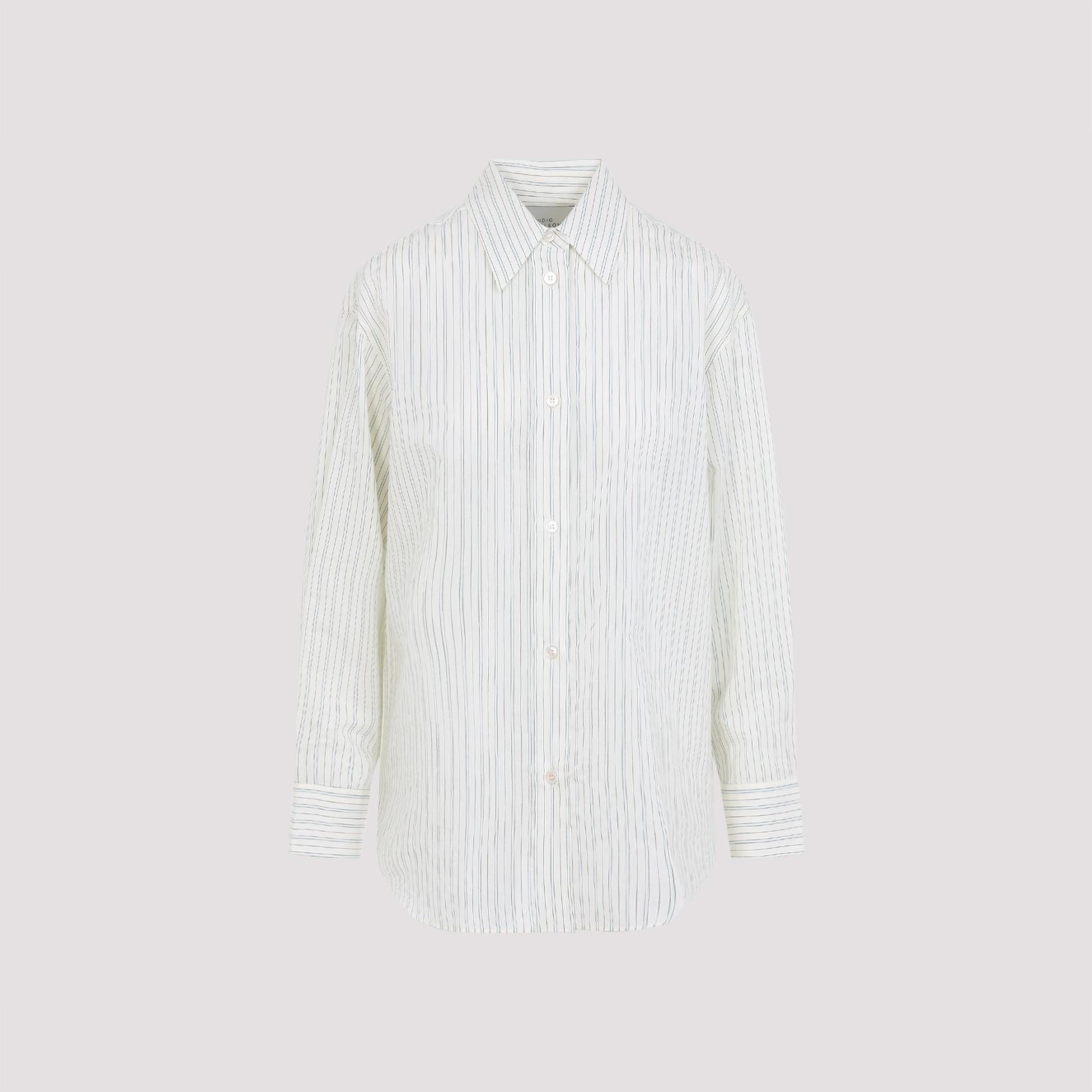 studio nicholson rouen shirt nude & neutrals cotton silk - women