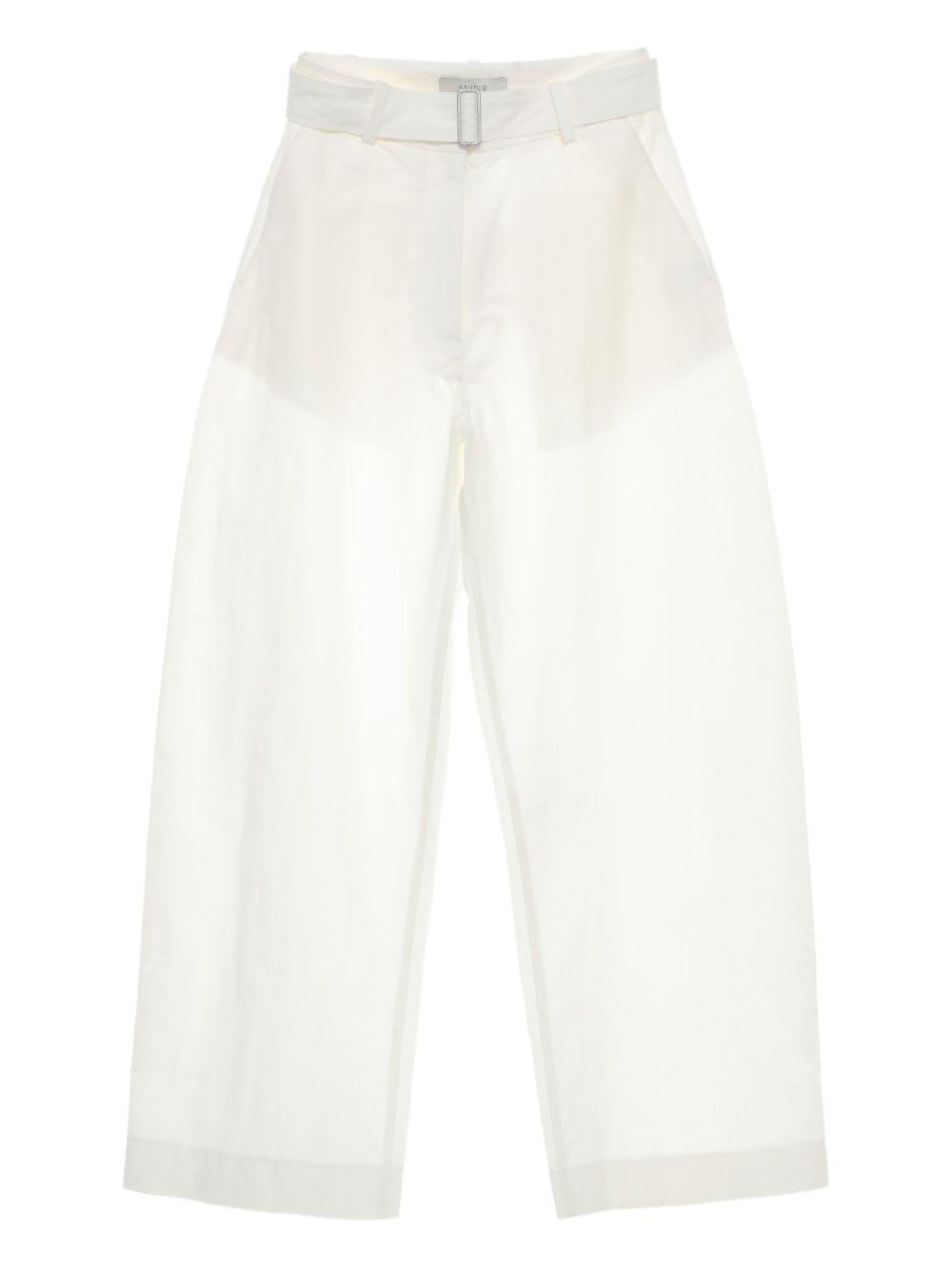 studio nicholson round leg cotton trousers