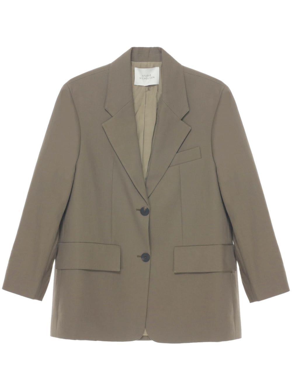 studio nicholson wool single-breasted blazer jacket