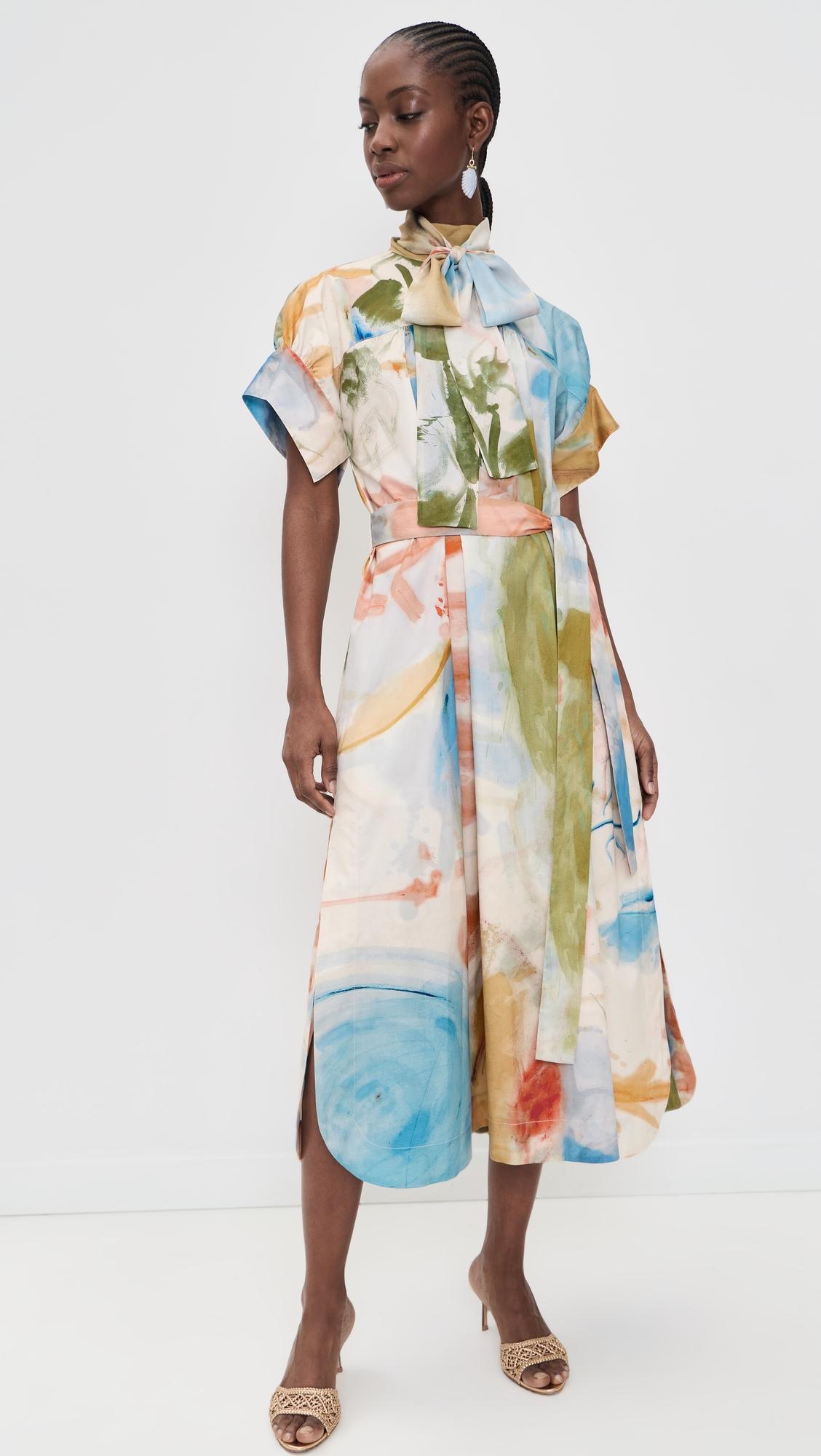 studio short sleeve cotton dress