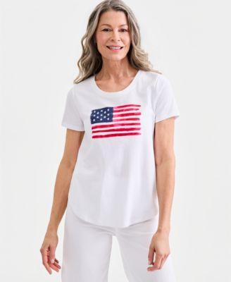 style co womens americana graphic short sleeve crewneck t shirt macys exclusive