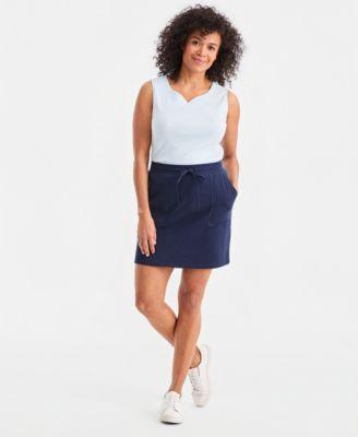 style co womens pull on knit skort macys exclusive