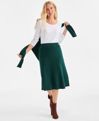 style co womens ribbed sweater midi skirt macys exclusive