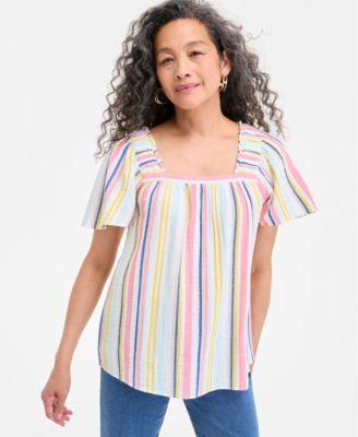 style co womens square neck top pxs 4x exclusively at macys