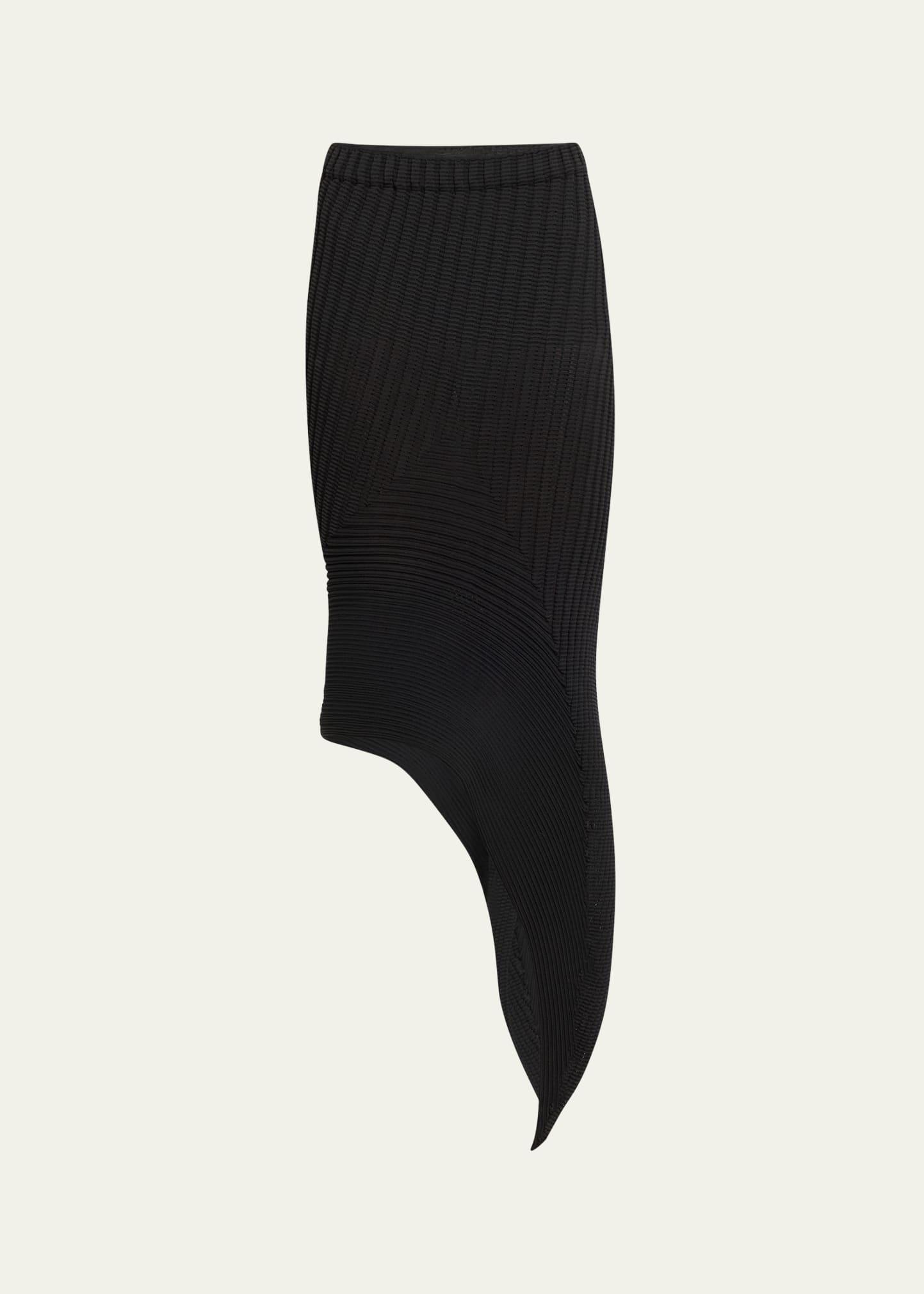 subdued twisted asymmetric skirt