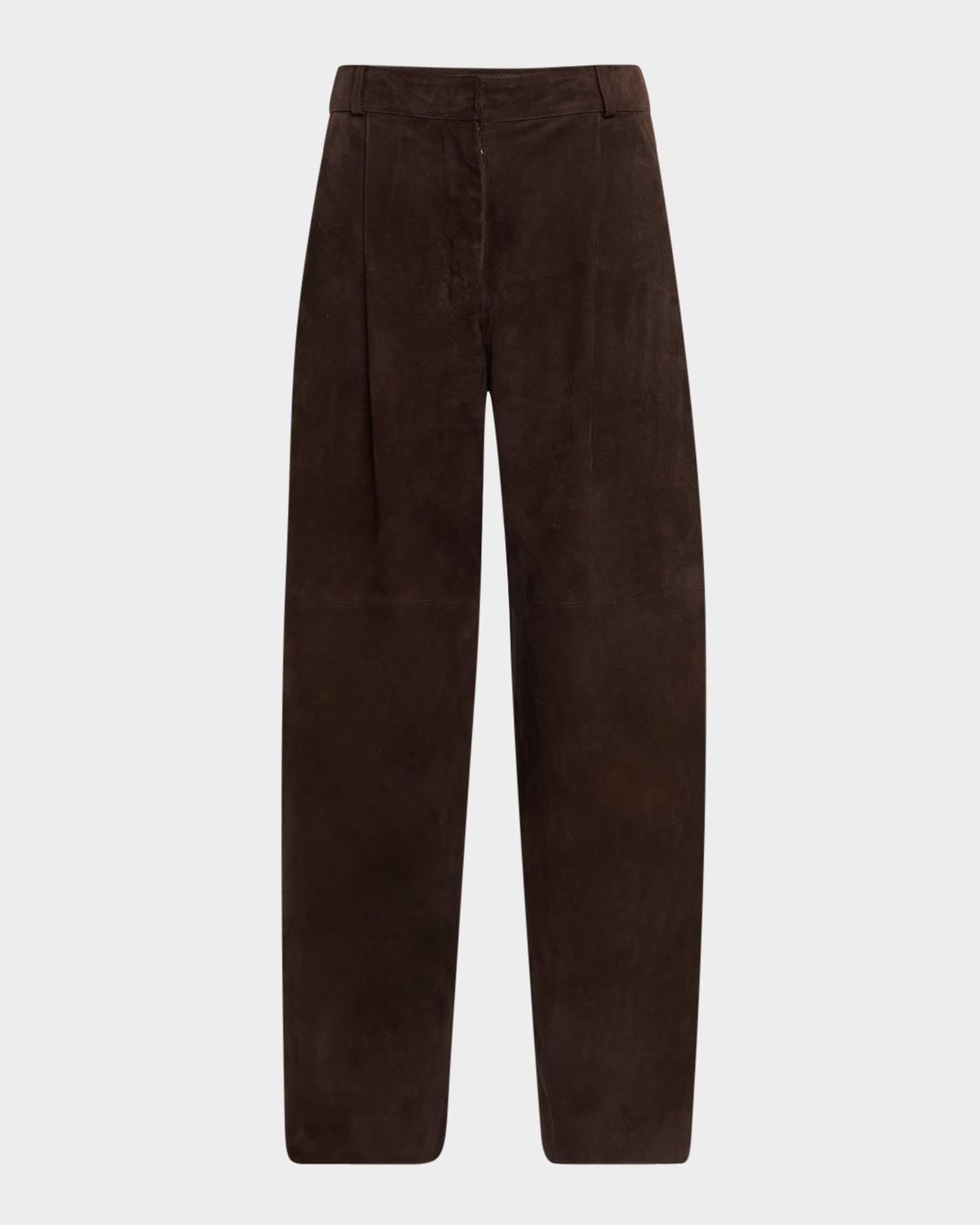 suede balloon pants