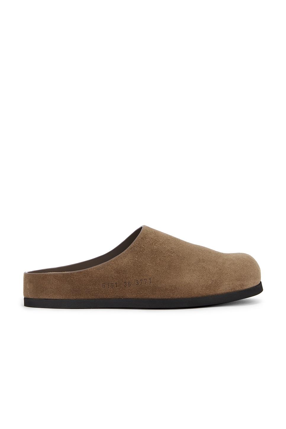 suede clog