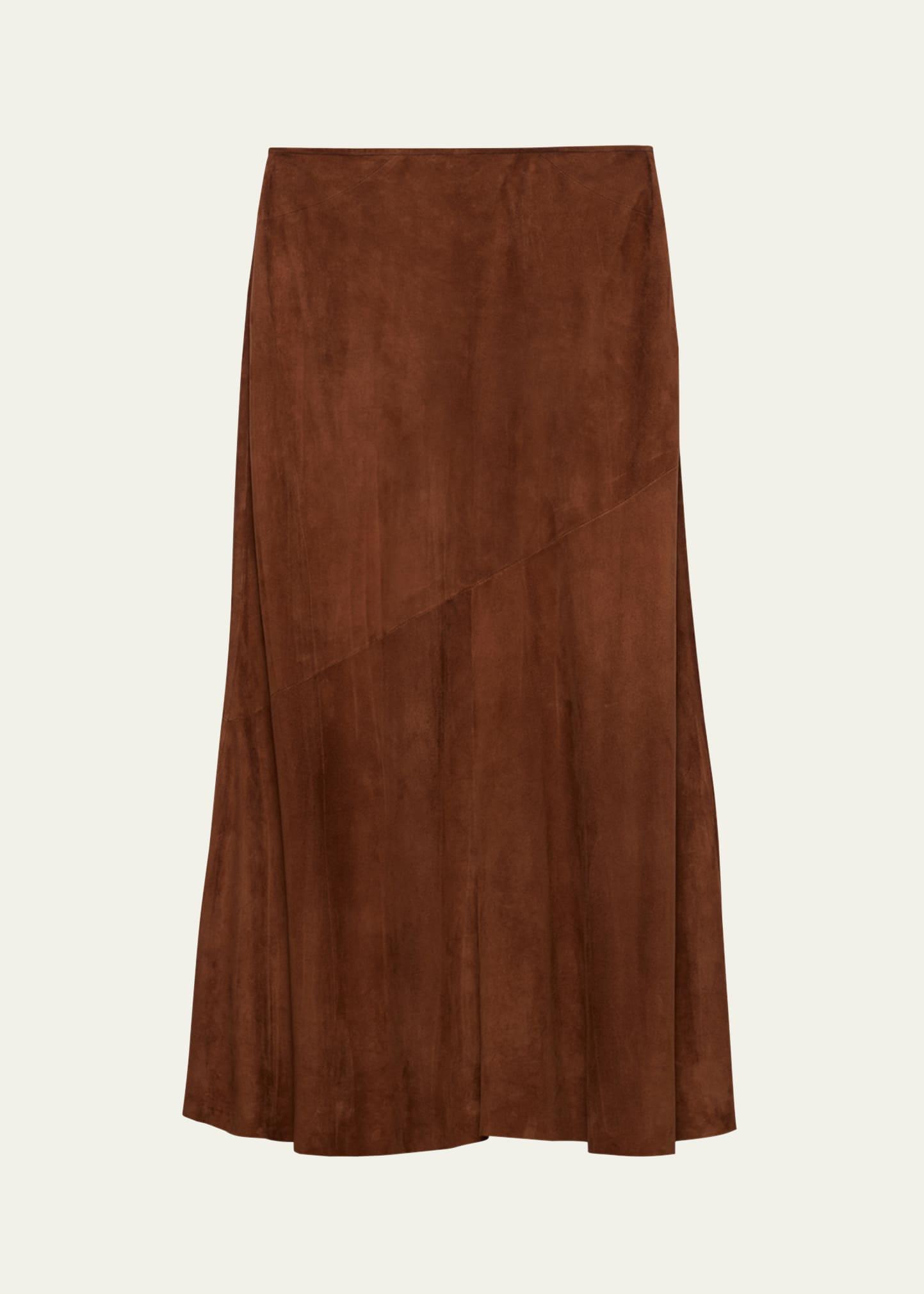 suede midi skirt