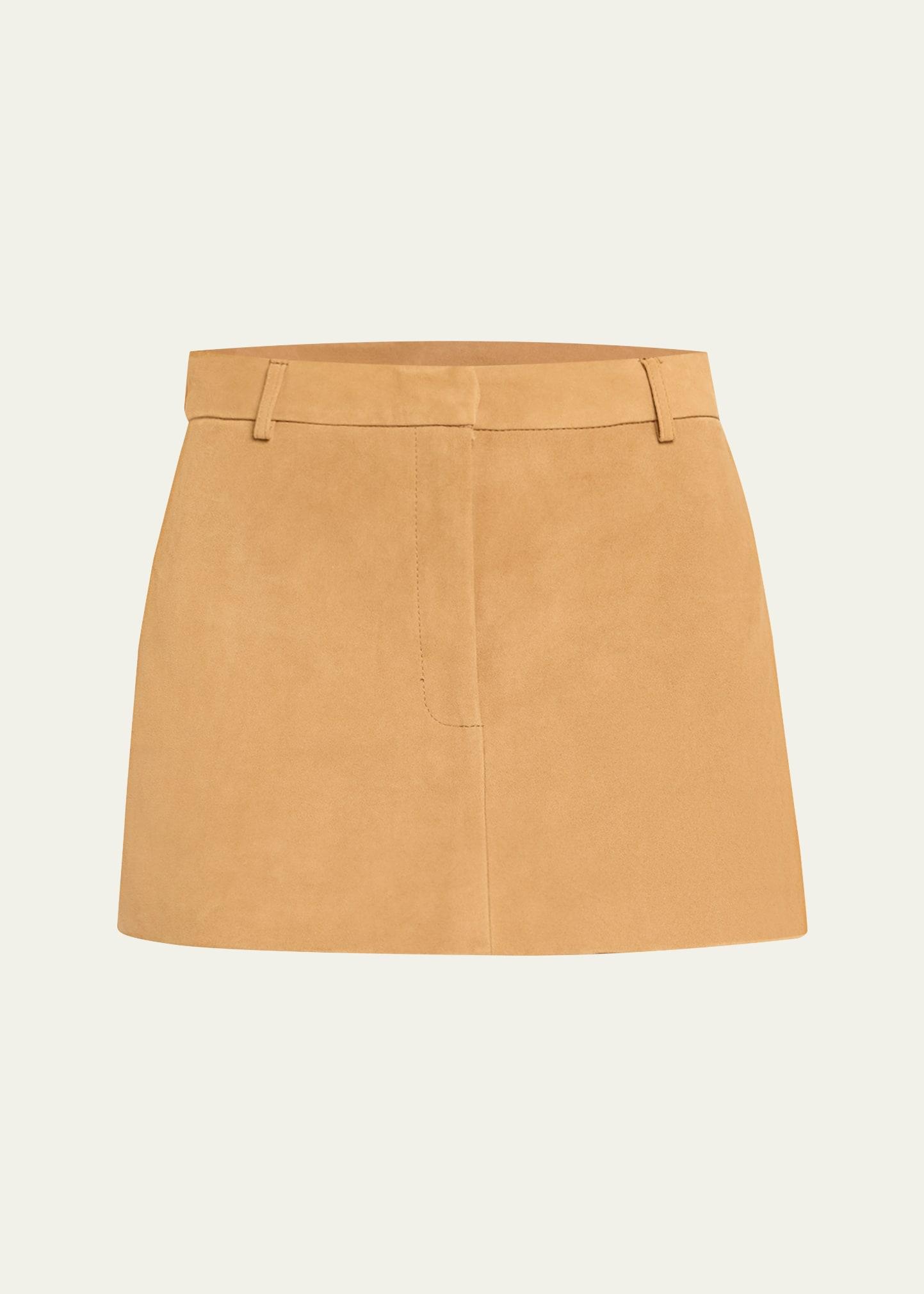 suede mini skirt