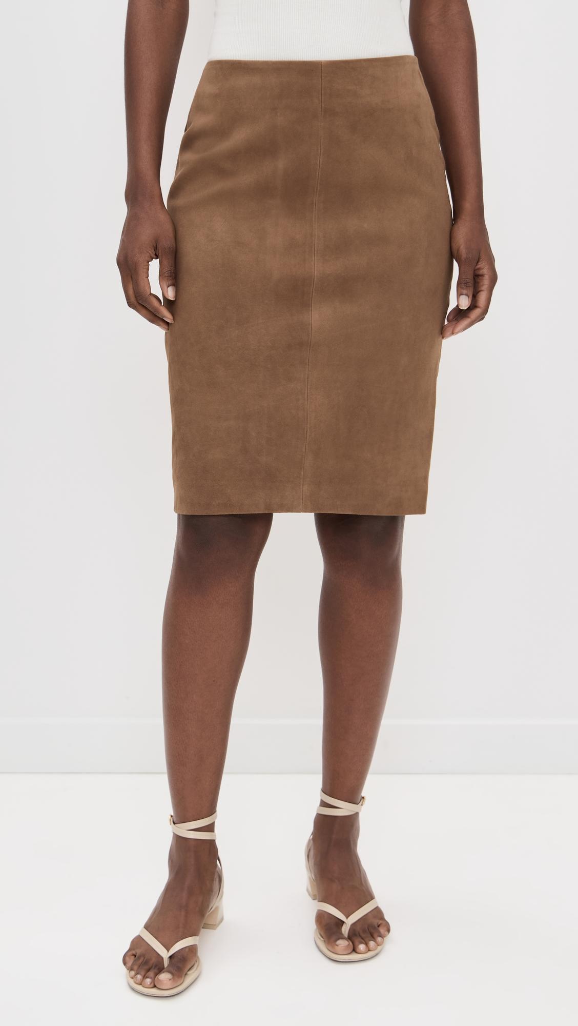 suede pencil skirt