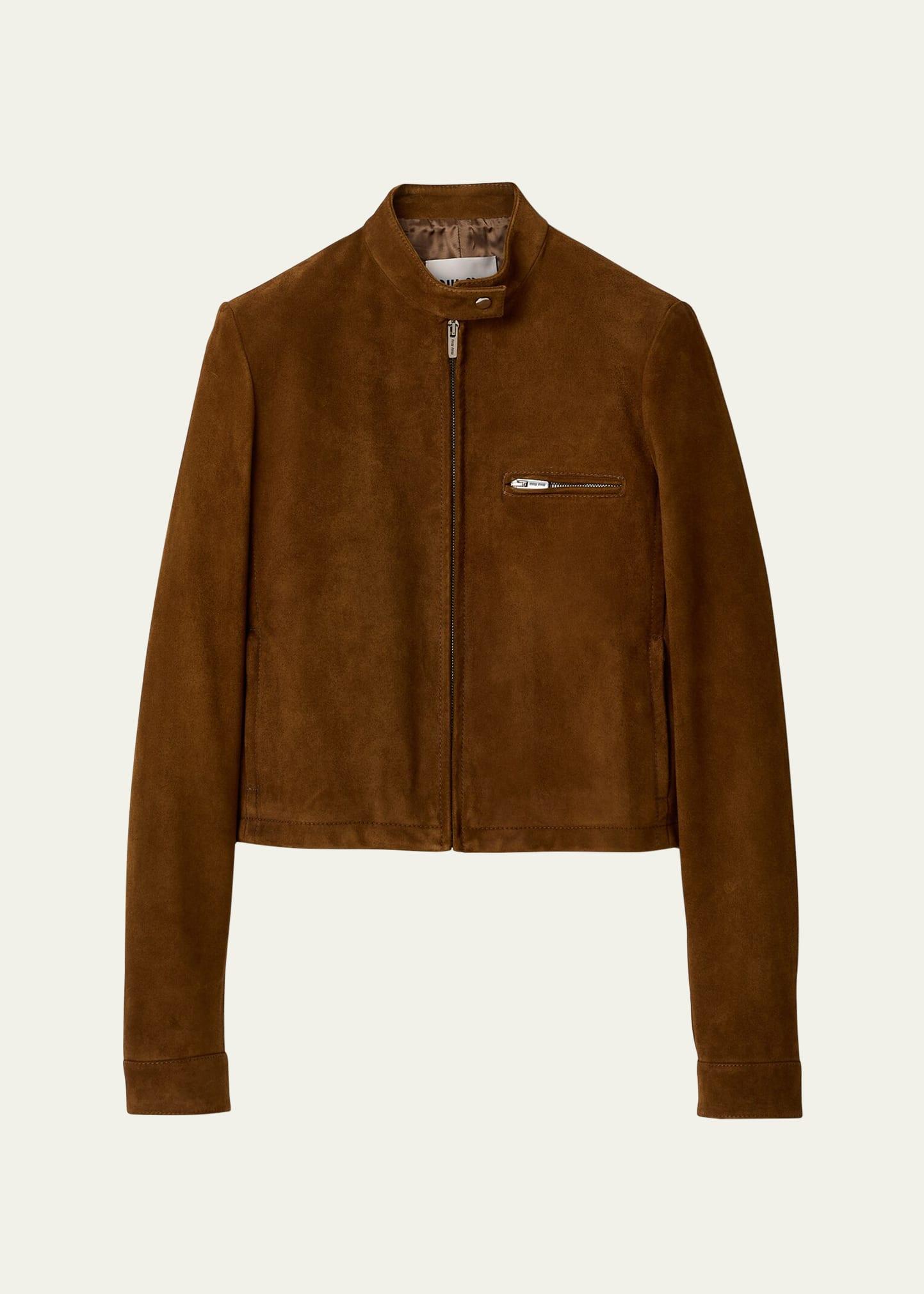 suede zip jacket