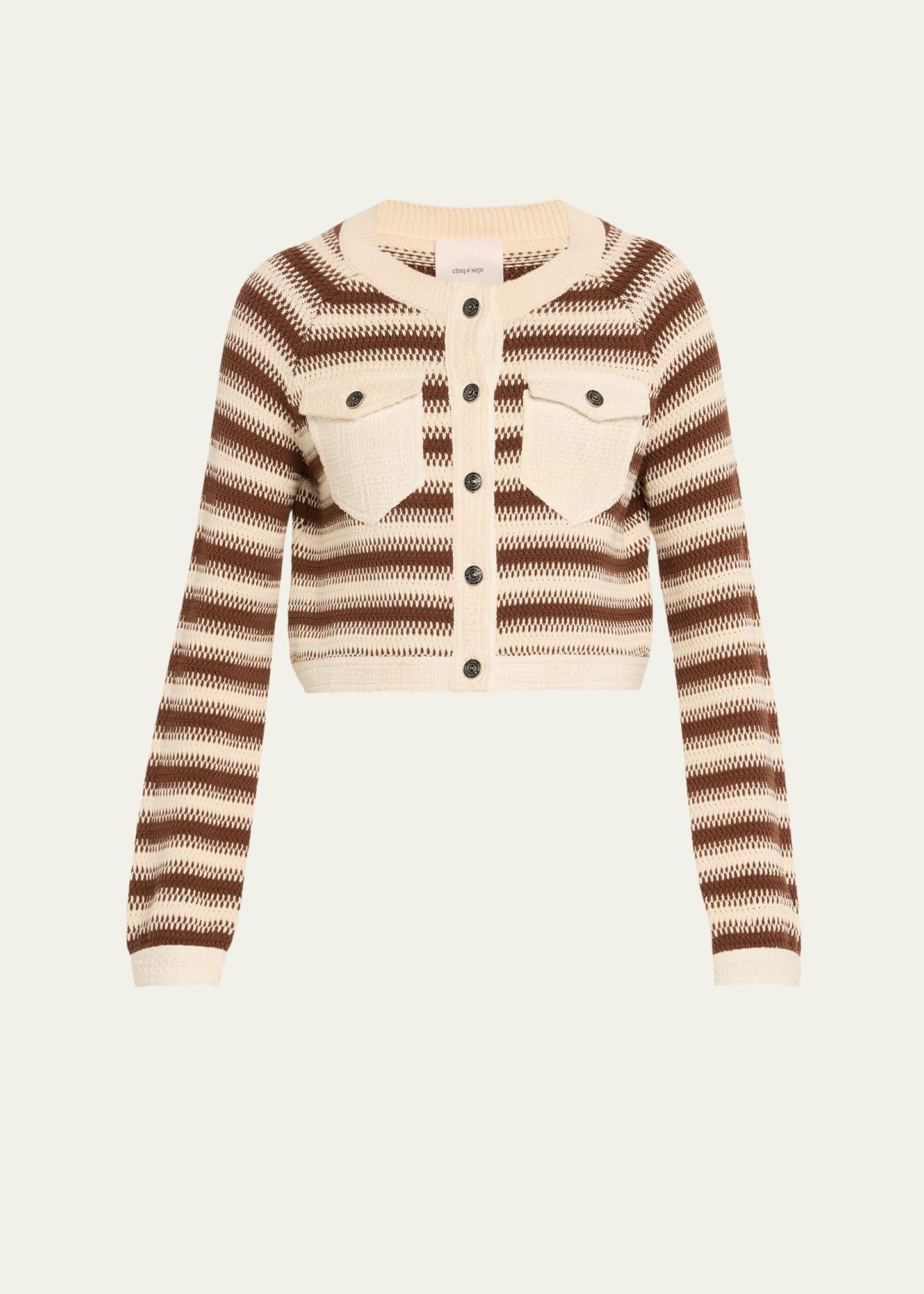 suki stripe combo cardigan