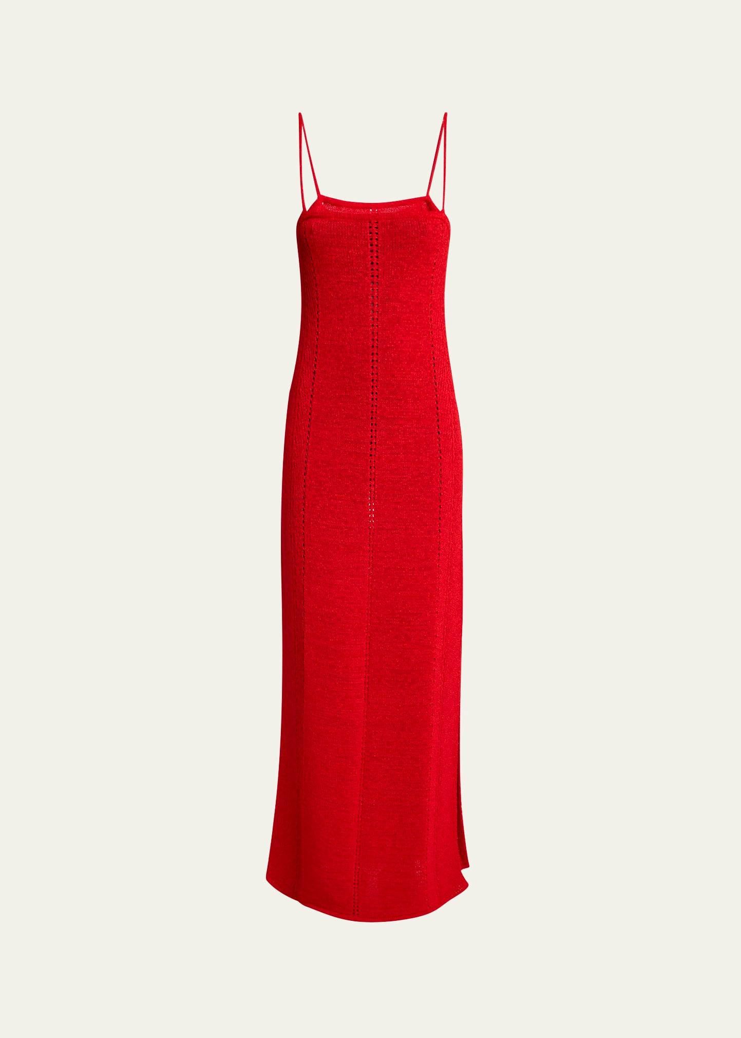 suki viscose ribbon knit dress