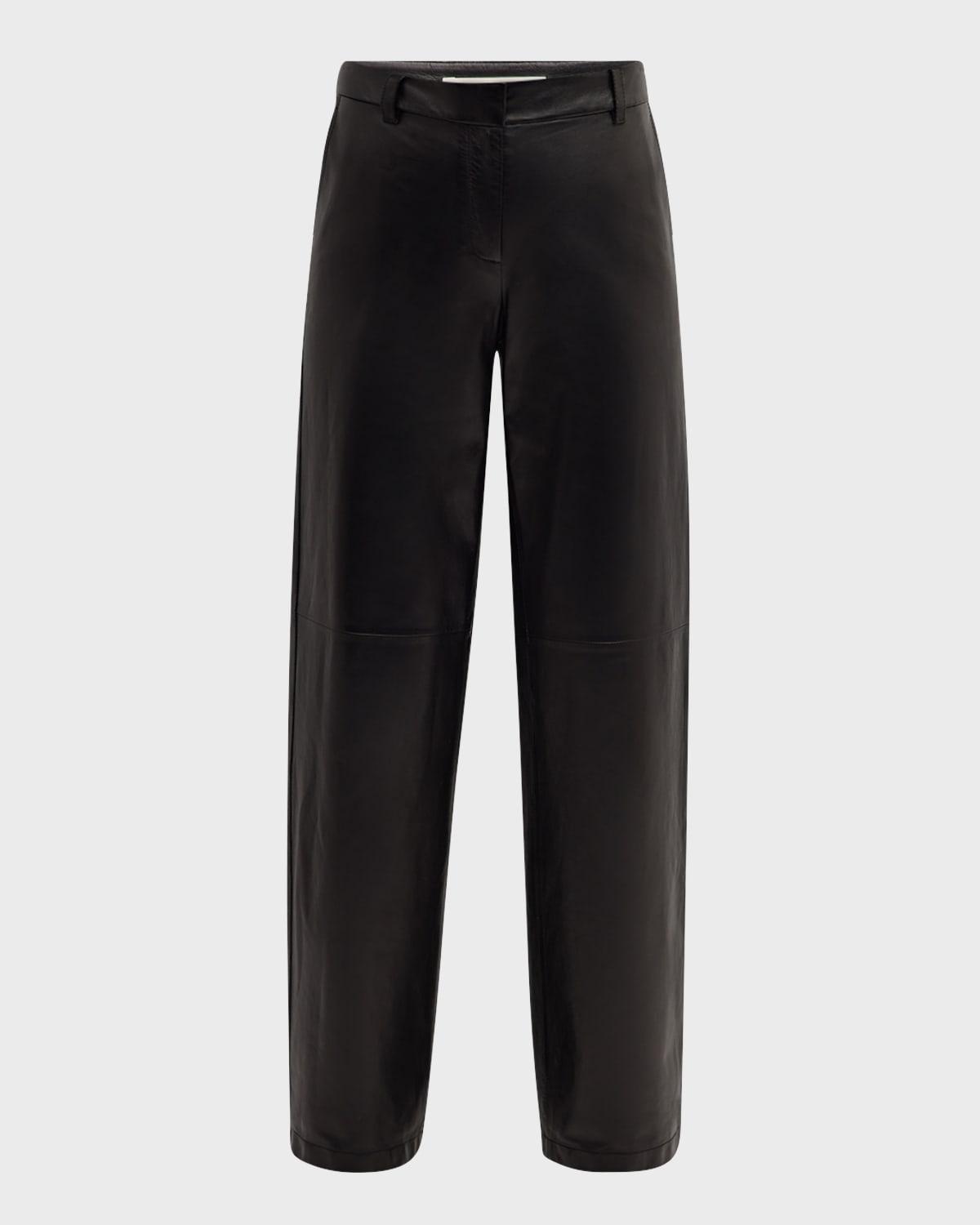 sullivan straight-leg nappa leather pants