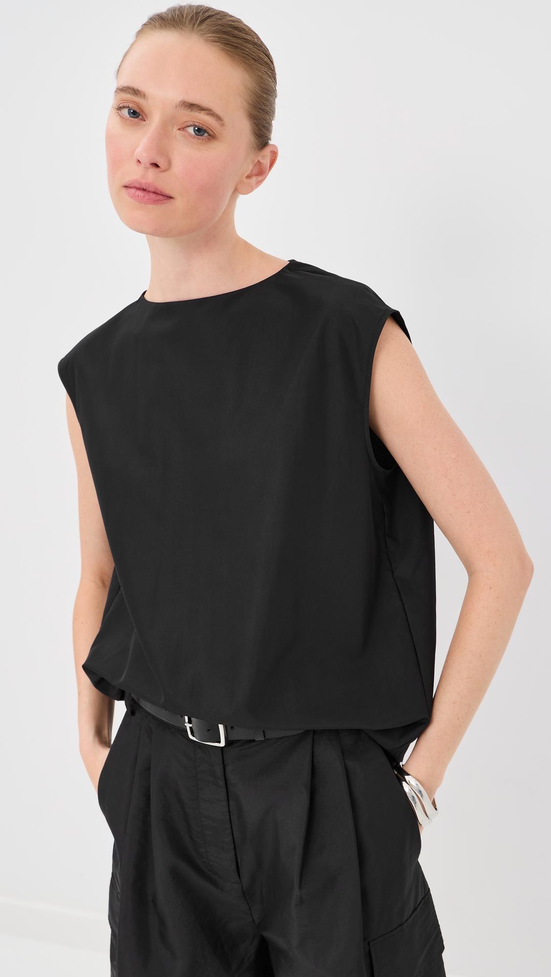 summer nylon sleeveless cocoon top