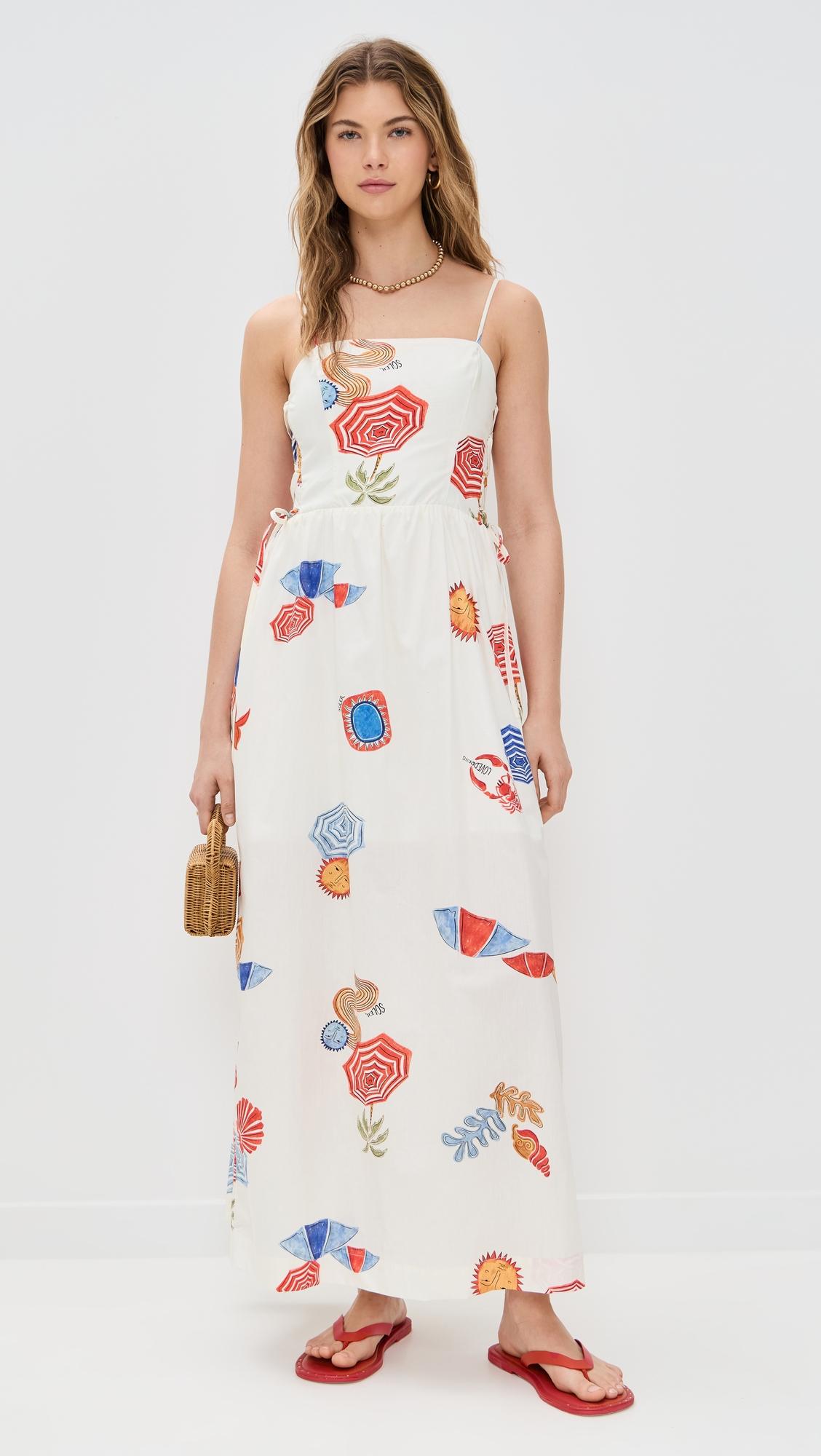 sun print maxi dress