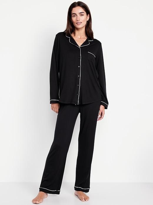 sunday sleep knit jersey pant set