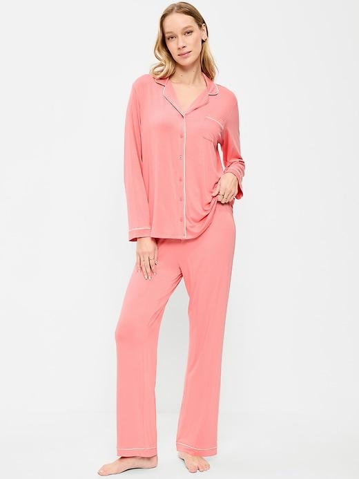 sunday sleep knit jersey pant set