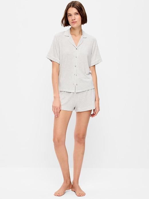 sunday sleep knit jersey short set