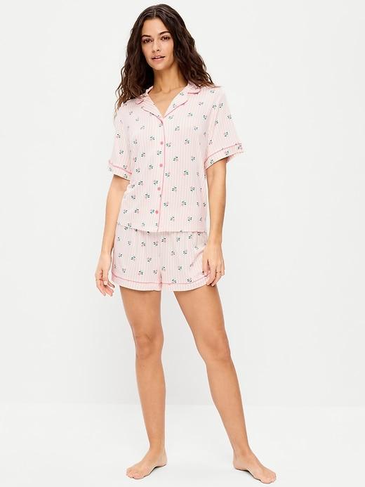 sunday sleep knit jersey short set