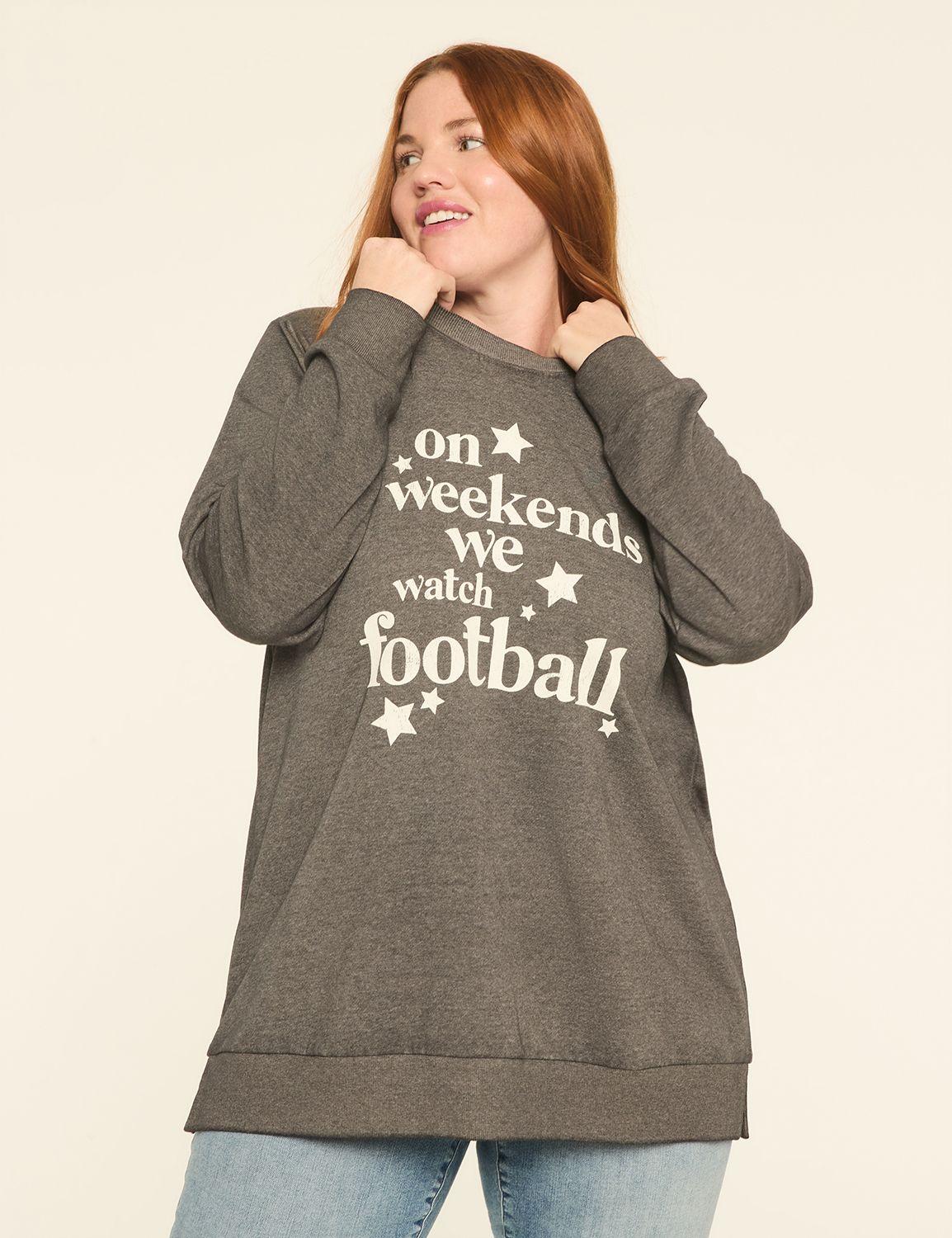 sundays we watch football graphic sweatshirt