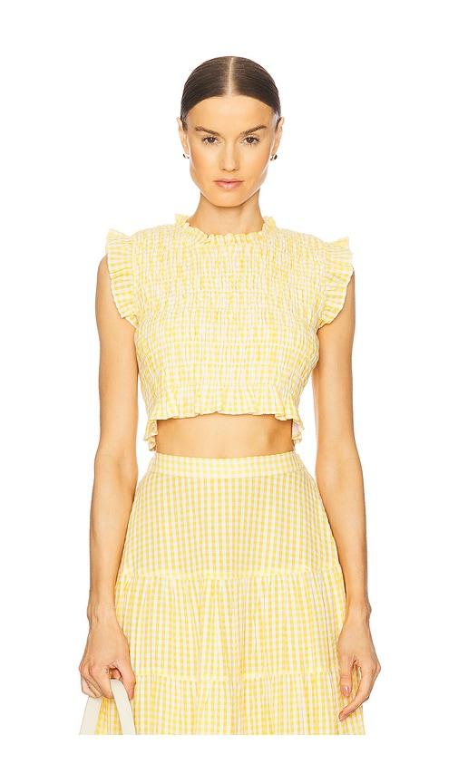 sundress malone top in yellow.