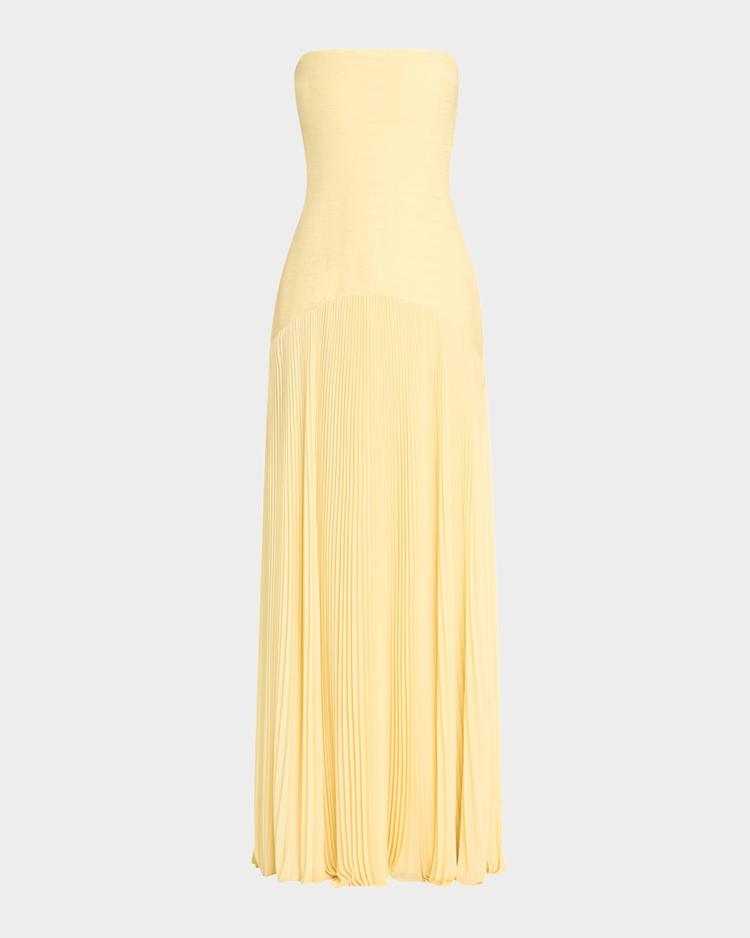 sunniva strapless drop-waist dress