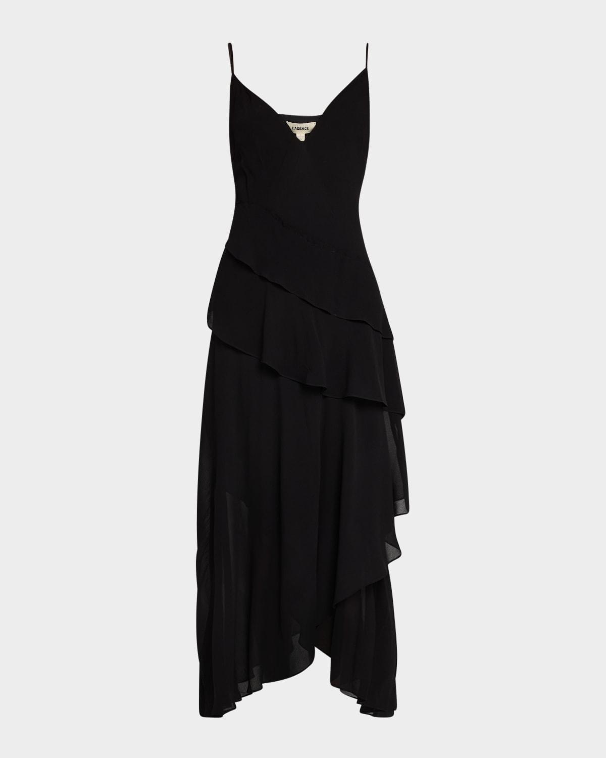 sunniva tiered midi dress