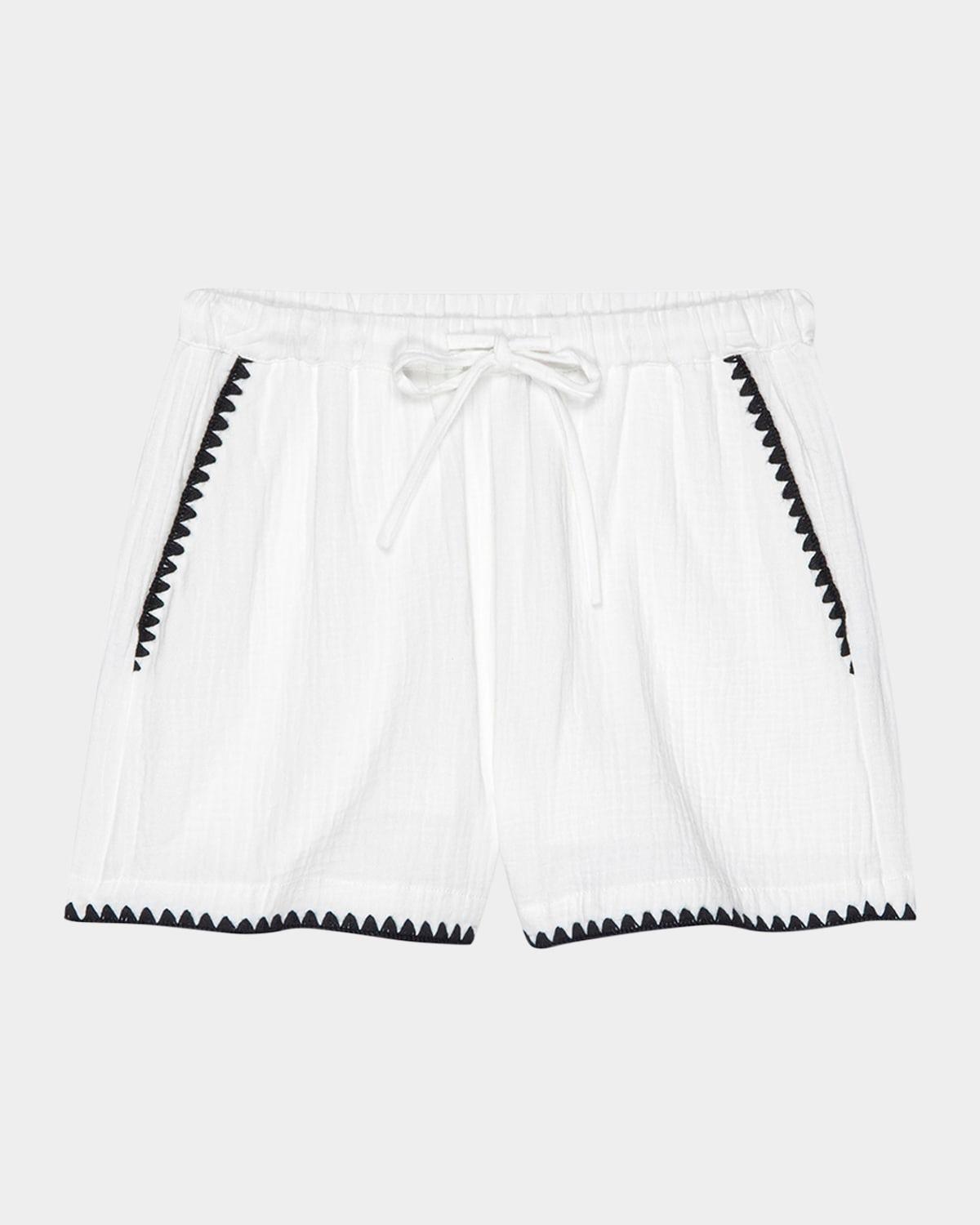 sunny embroidered gauze shorts