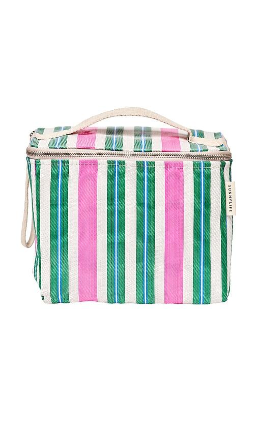 sunnylife recycled nylon lunch cooler bag in sage.