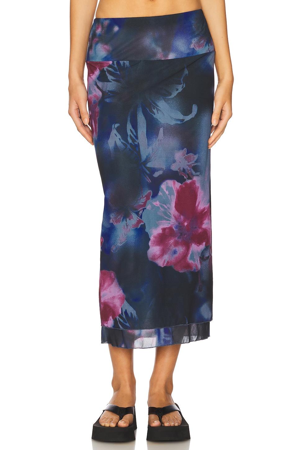 sunset mesh maxi skirt