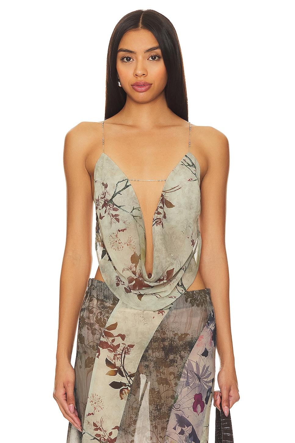 super cowl neck top with straps