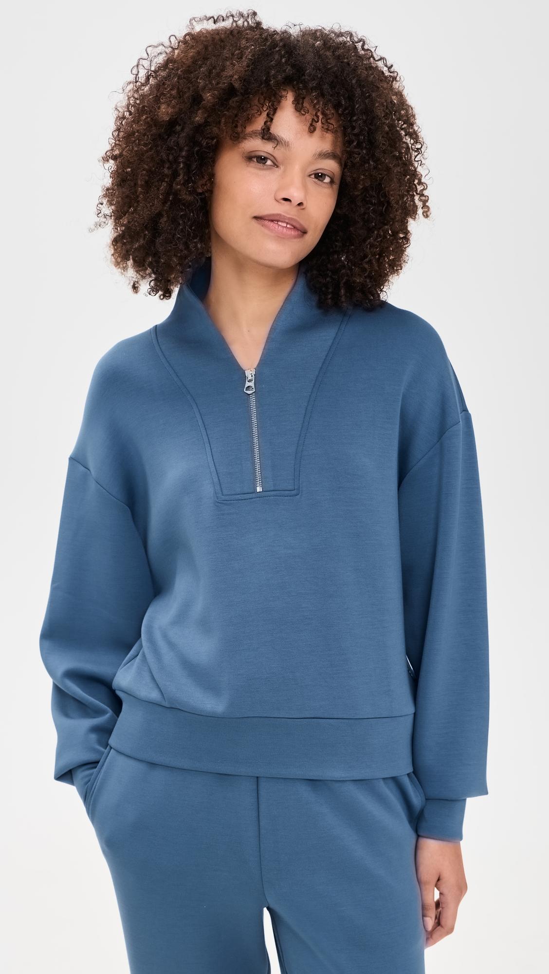 super-soft quarter zip pullover